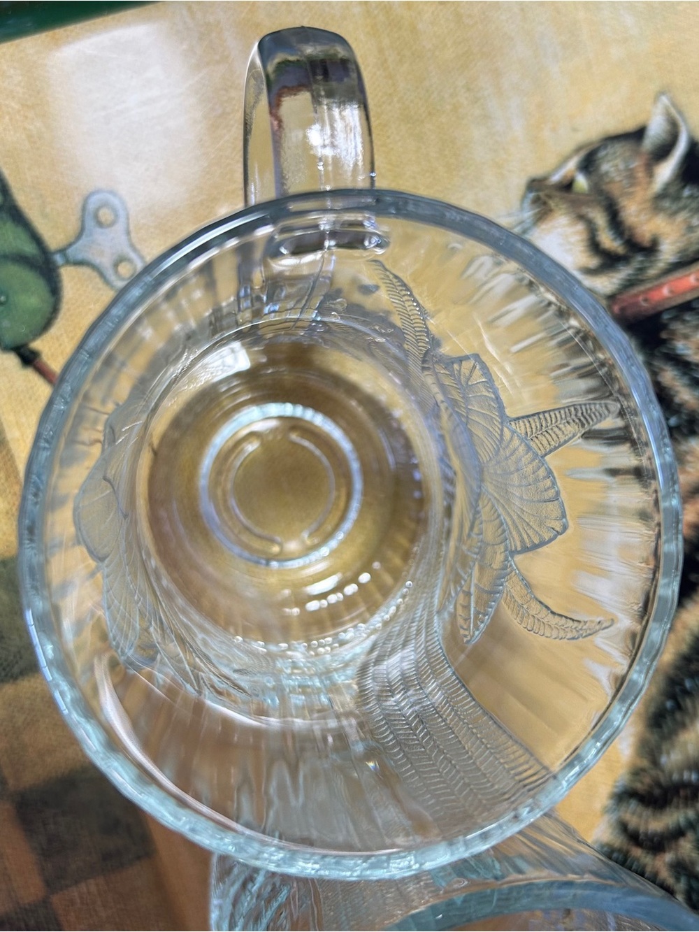 Vintage Arcoroc Canterbury Crocus Clear Glass Mugs Set of 2 - Picture 7 of 11